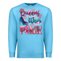 Ocean Blue Queens wear pink Breast Cancer Premium Sweatshirt - NancyCooperArtShop