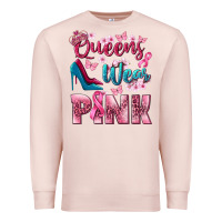 Pale Pink Queens wear pink Breast Cancer Premium Sweatshirt - NancyCooperArtShop