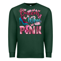 Sports Green Queens wear pink Breast Cancer Premium Sweatshirt - NancyCooperArtShop