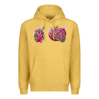 Antique Gold Breast Cancer skeleton hands Premium Hoodie - NancyCooperArtShop