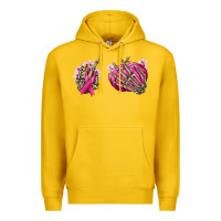 Lemon Breast Cancer skeleton hands Premium Hoodie - NancyCooperArtShop