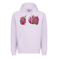 Lilac Breast Cancer skeleton hands Premium Hoodie - NancyCooperArtShop