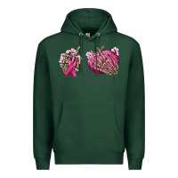 Sports Green Breast Cancer skeleton hands Premium Hoodie - NancyCooperArtShop
