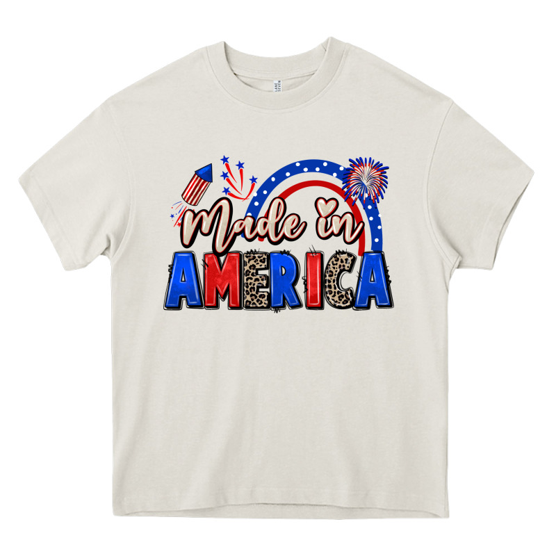 Made In America 4th Of July Heavy Core Tee by CowGirlArtShop | Teevron