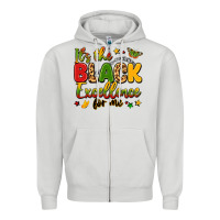 Dove Grey it's the black excellence for me Zipper Hoodie - LillyAllenDesigns