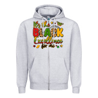 Heather Grey it's the black excellence for me Zipper Hoodie - LillyAllenDesigns