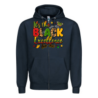 Navy it's the black excellence for me Zipper Hoodie - LillyAllenDesigns