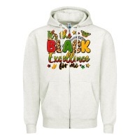 Oatmeal Heather it's the black excellence for me Zipper Hoodie - LillyAllenDesigns