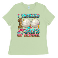 Matcha i tackled 100 days of school volleyball Ladies Tee - Zillion Design Studio