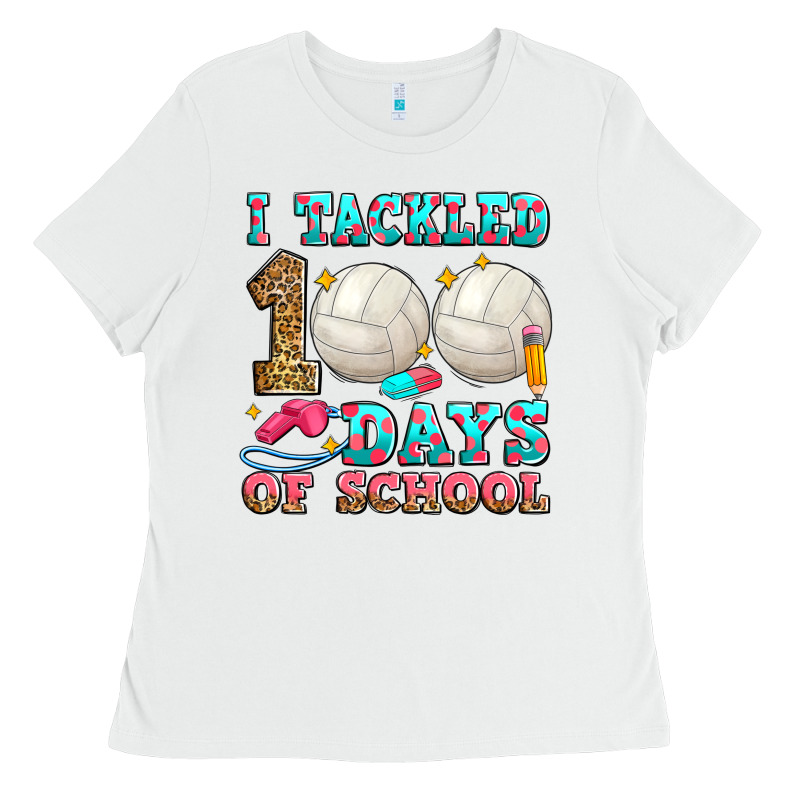 I Tackled 100 Days Of School Volleyball Ladies Tee by Zillion Design Studio | Teevron