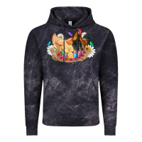 Cloud Black easter coop animals farm chicken chiks rooster flowers butterfly Vintage Hoodie - Artiststas