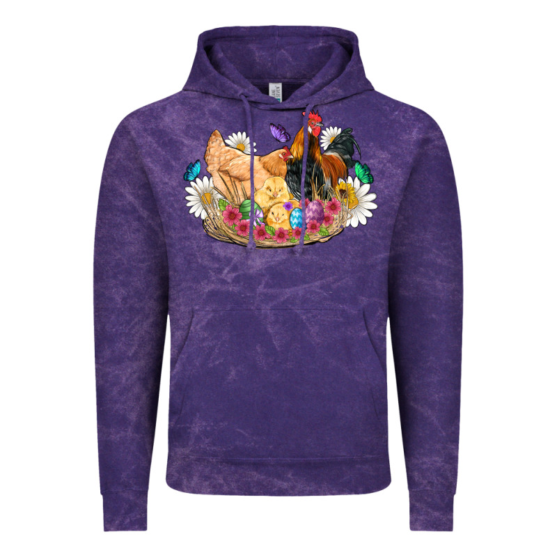 Easter Coop Animals Farm Chicken Chiks Rooster Flowers Butterfly Vintage Hoodie by Artiststas | Teevron