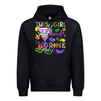 Black this girl needs a drink Urban Hoodie - OliviaCreatesArt