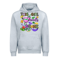 Heather Grey this girl needs a drink Urban Hoodie - OliviaCreatesArt