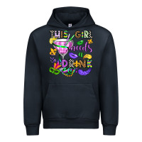 Navy this girl needs a drink Urban Hoodie - OliviaCreatesArt