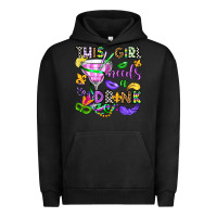 Pigment Black this girl needs a drink Urban Hoodie - OliviaCreatesArt