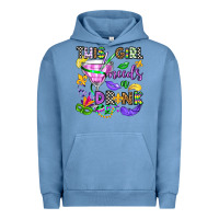 Pigment Pebble Blue this girl needs a drink Urban Hoodie - OliviaCreatesArt