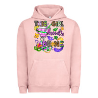 Pigment Salmon this girl needs a drink Urban Hoodie - OliviaCreatesArt