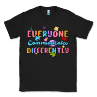 Black everyone communicates differently Classic Tee - MaliasSmallBusiness
