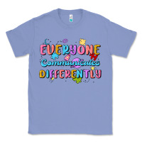 Colony Blue everyone communicates differently Classic Tee - MaliasSmallBusiness