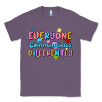 Lavender everyone communicates differently Classic Tee - MaliasSmallBusiness