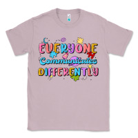 Lilac everyone communicates differently Classic Tee - MaliasSmallBusiness