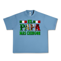 Pebble Blue El Papa Mas Chingon Mexican Urban Heavy Tee - LillyAllenDesigns