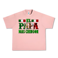Salmon El Papa Mas Chingon Mexican Urban Heavy Tee - LillyAllenDesigns