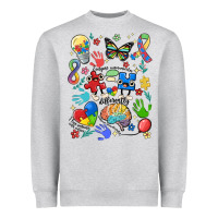 Heather Grey somebody's loud & proud autism mama Heavyweight Sweatshirt - MaliasSmallBusiness
