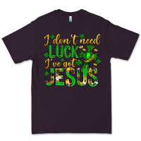 Plum i dont need luck ive got jesus st. patricks day Premium Tee - Neo Western