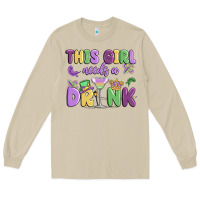 Mushroom this girl needs a drink Long Sleeve Tee - MaliasSmallBusiness