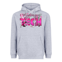 Heather Grey Breast Cancer Maintenance Tech Heavyweight Hoodie - texasbilliewilder