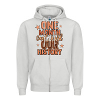 Dove Grey one month can't hold our history Zipper Hoodie - LillyAllenDesigns