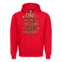 Red one month can't hold our history Zipper Hoodie - LillyAllenDesigns