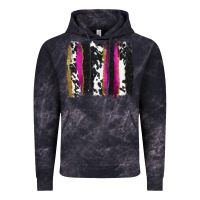 Cloud Black cow , yellow and pink glitter brushstrokes Vintage Hoodie - AdoDesignShop