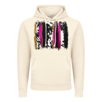 Vintage Artic cow , yellow and pink glitter brushstrokes Vintage Hoodie - AdoDesignShop