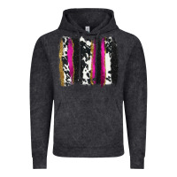 Vintage Black cow , yellow and pink glitter brushstrokes Vintage Hoodie - AdoDesignShop