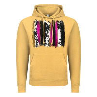 Vintage Mustard cow , yellow and pink glitter brushstrokes Vintage Hoodie - AdoDesignShop
