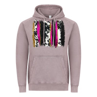 Vintage Zinc cow , yellow and pink glitter brushstrokes Vintage Hoodie - AdoDesignShop