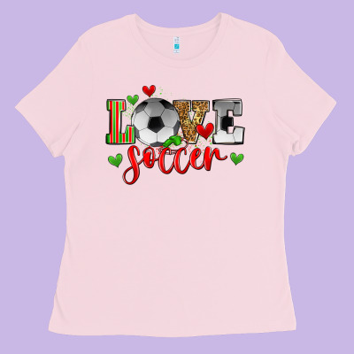 Love Soccer Ladies Tee Designed By Zillion Design Studio