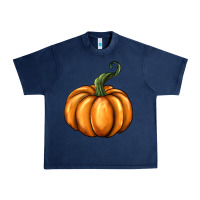 Navy pumpkin Urban Heavy Tee - BarkalooDesign