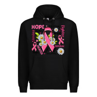 Black Breast Cancer Premium Hoodie - NancyCooperArtShop