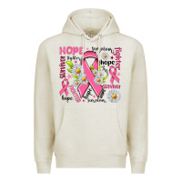 Oatmeal Heather Breast Cancer Premium Hoodie - NancyCooperArtShop