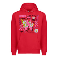 Red Breast Cancer Premium Hoodie - NancyCooperArtShop