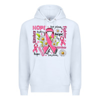 White Breast Cancer Premium Hoodie - NancyCooperArtShop