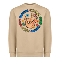 Mushroom advocate inclusion equity equality accept adapt Heavyweight Sweatshirt - MaliasSmallBusiness