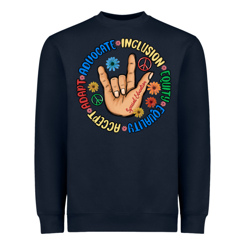 Advocate Inclusion Equity Equality Accept Adapt Heavyweight Sweatshirt by MaliasSmallBusiness | Teevron