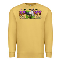 Antique Gold spooky babe halloween Premium Sweatshirt - NancyCooperArtShop