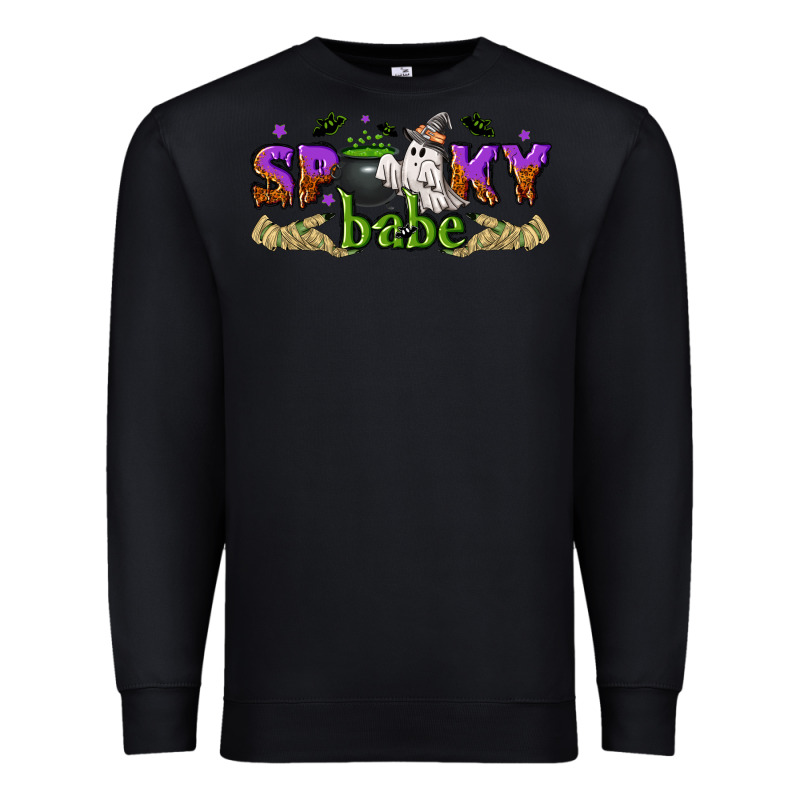 Spooky Babe Halloween Premium Sweatshirt by NancyCooperArtShop | Teevron