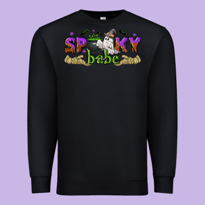 Spooky Babe Halloween Premium Sweatshirt Designed By Nancycooperartshop